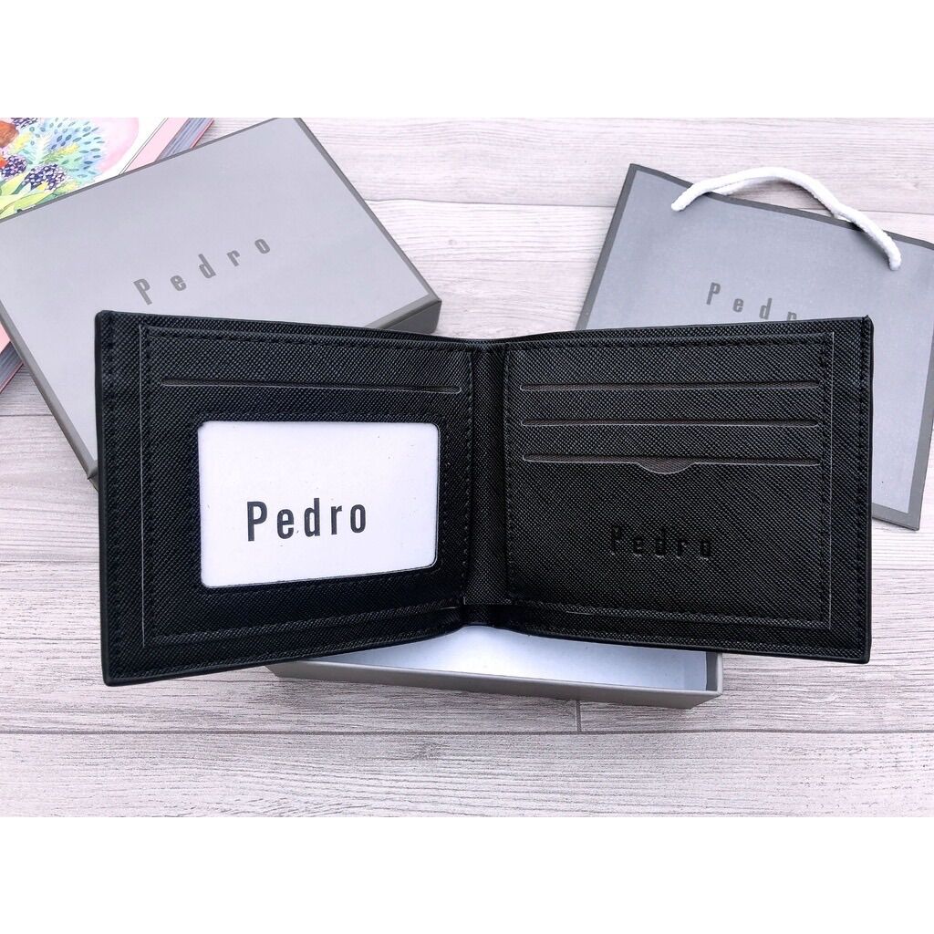 [Fullbox + Túi giấy] Ví nam pedro da mềm nhiều ngăn cao cấp