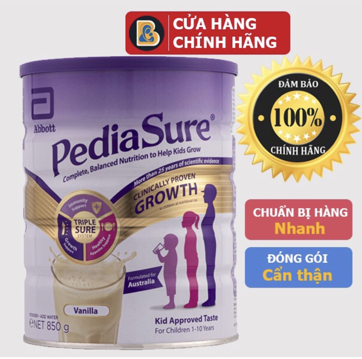 Sữa Pediasure Úc cho bé 1-10 tuổi (850gr)