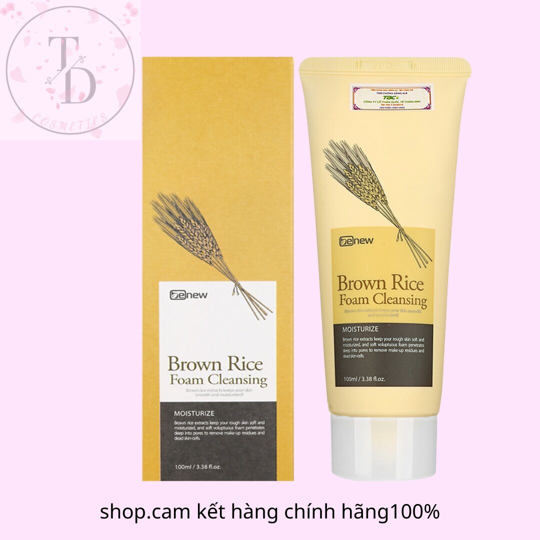 Sữa rửa mặt tinh chất gạo sạch nhờn giảm mụn Benew Hàn Quốc 100ml