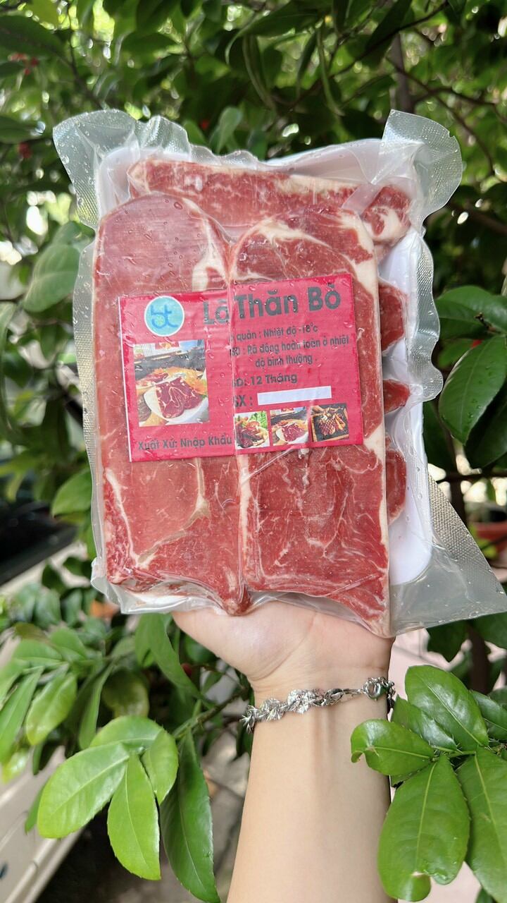 (HCM)Lõi thăn Ấn cắt 2cm,khay 500g (beefsteak/bò nướng)