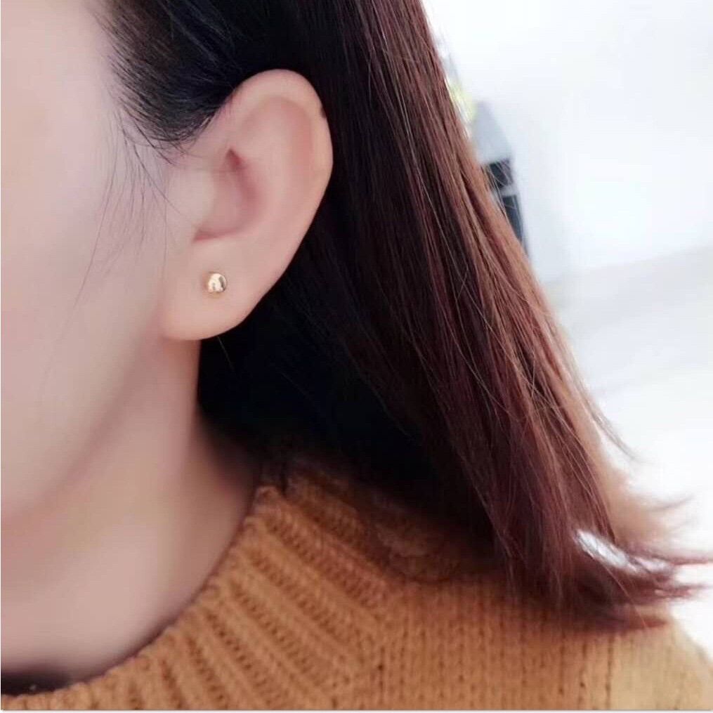 BÔNG TAI HẠT CHÂU XÁM, ĐEN, TRẮNG