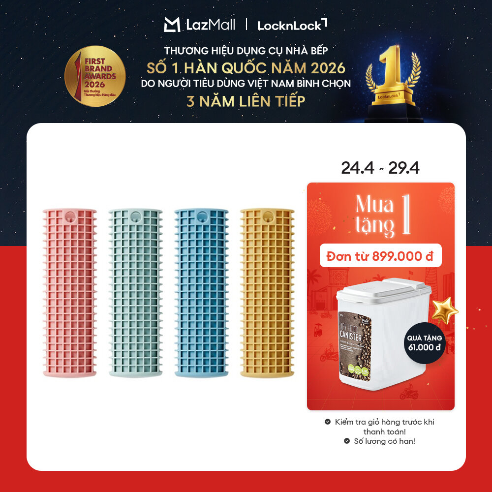 Miếng lót tay cầm chống nóng bằng Silicone LockLock CKT208 4 màu - Cách nhiệt, co dãn hợp mọi tay cầm, làm bắc nồi