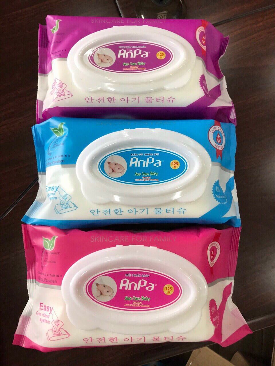 Combo 10 Khăn ướt Anpa loại lớn 125gr ko mùi