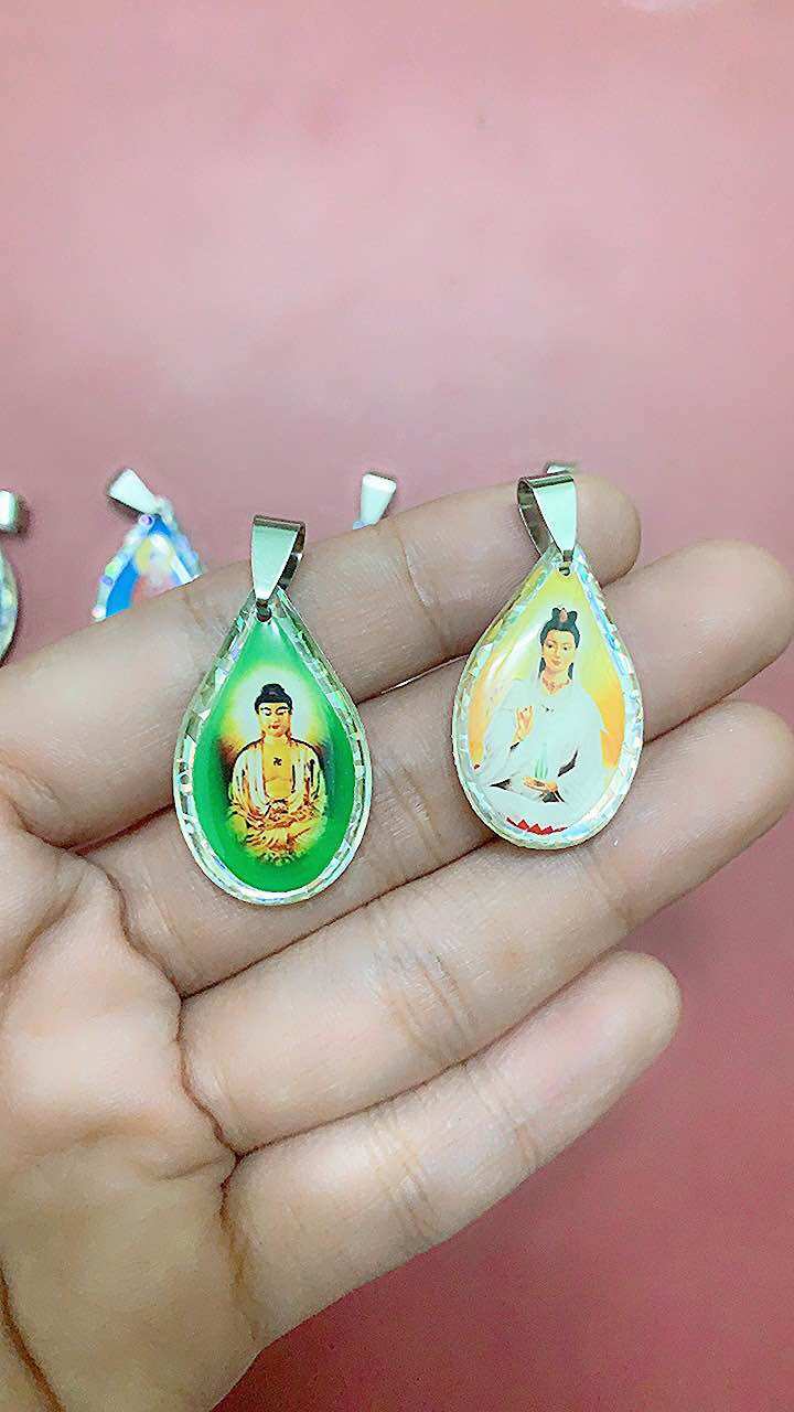Mặt dây chuyền phật quan âm nhựa