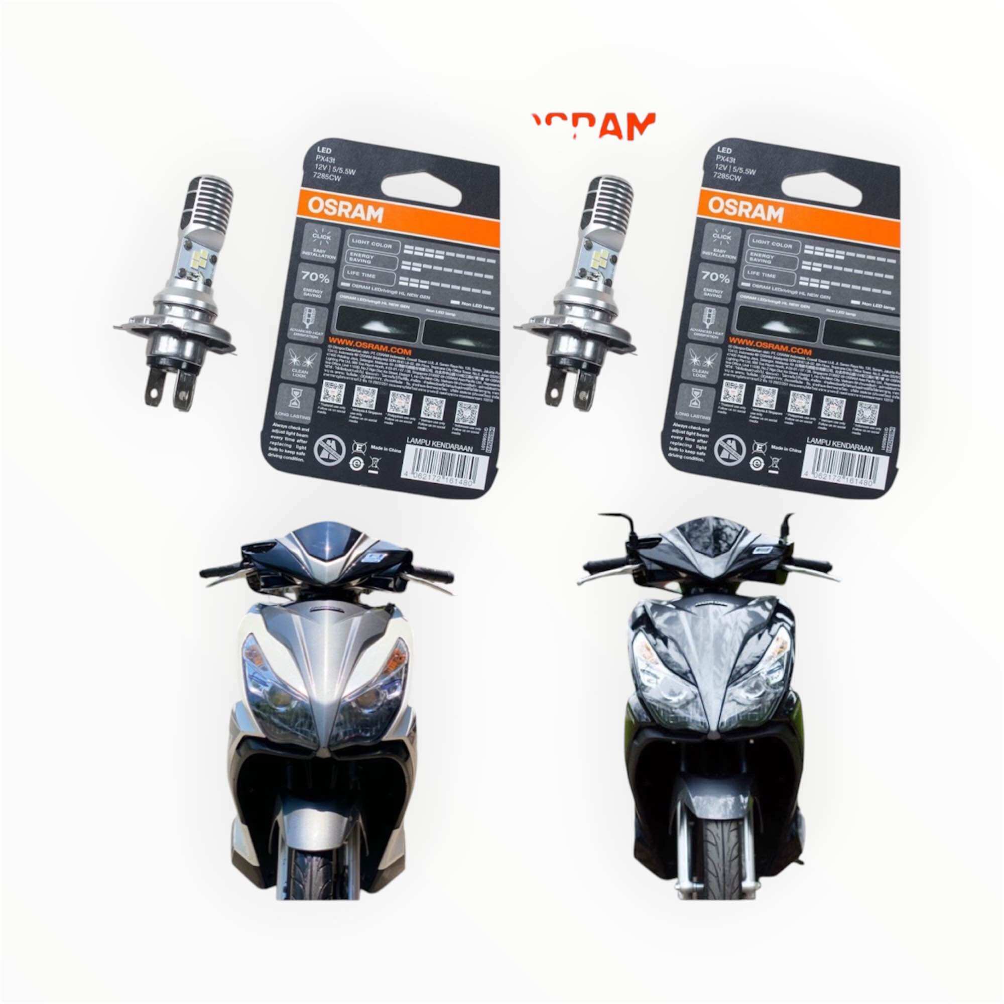 Bộ 2 bóng led cho xe Air blade 2013/2014/2015 (125cc) siêu sáng (2 bóng )
