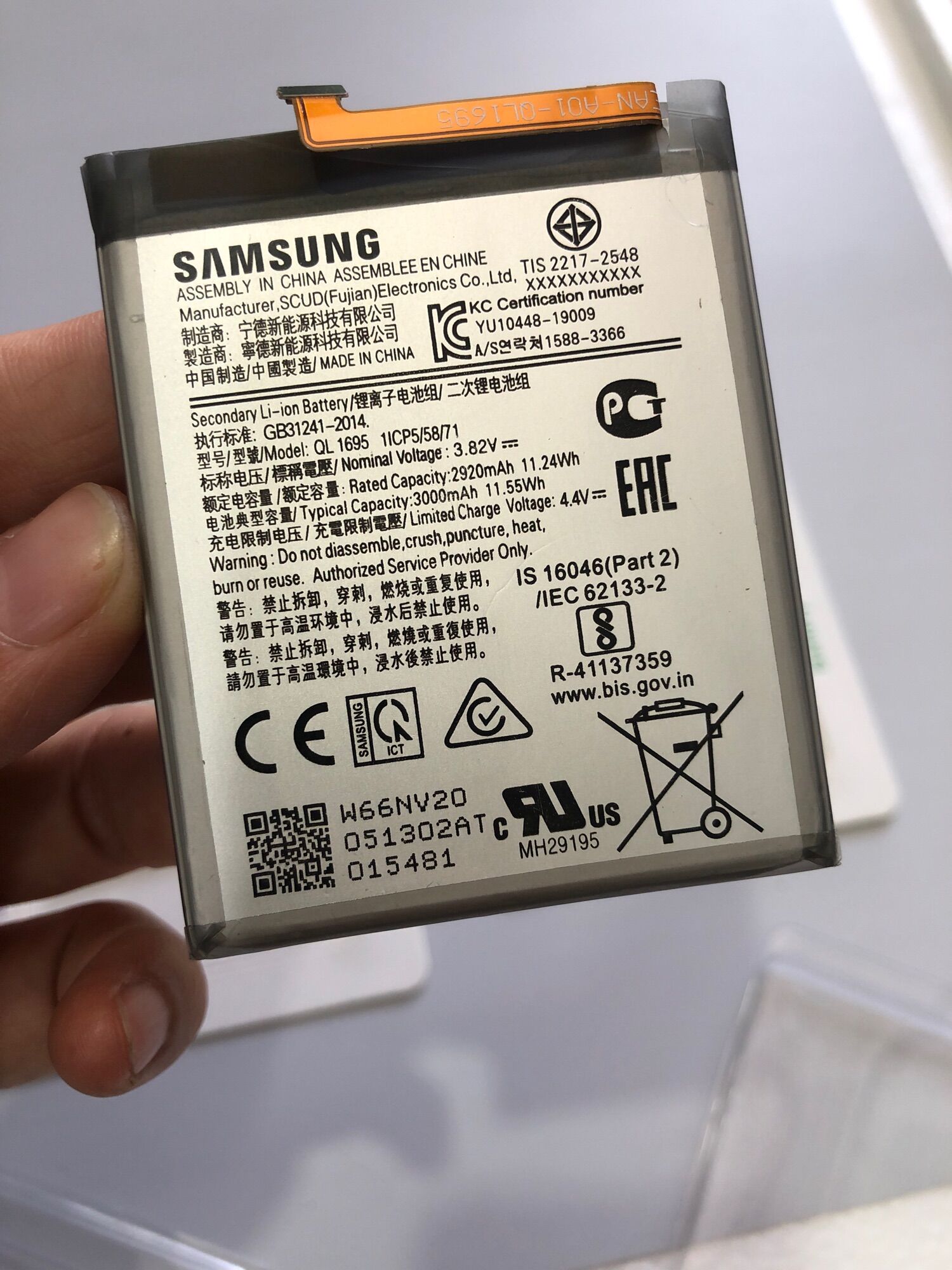 Pin A01 Samsung zin new(QL1695)3000mAh