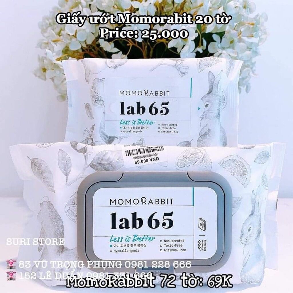Giấy ướt Momo Rabbit 72 tờ