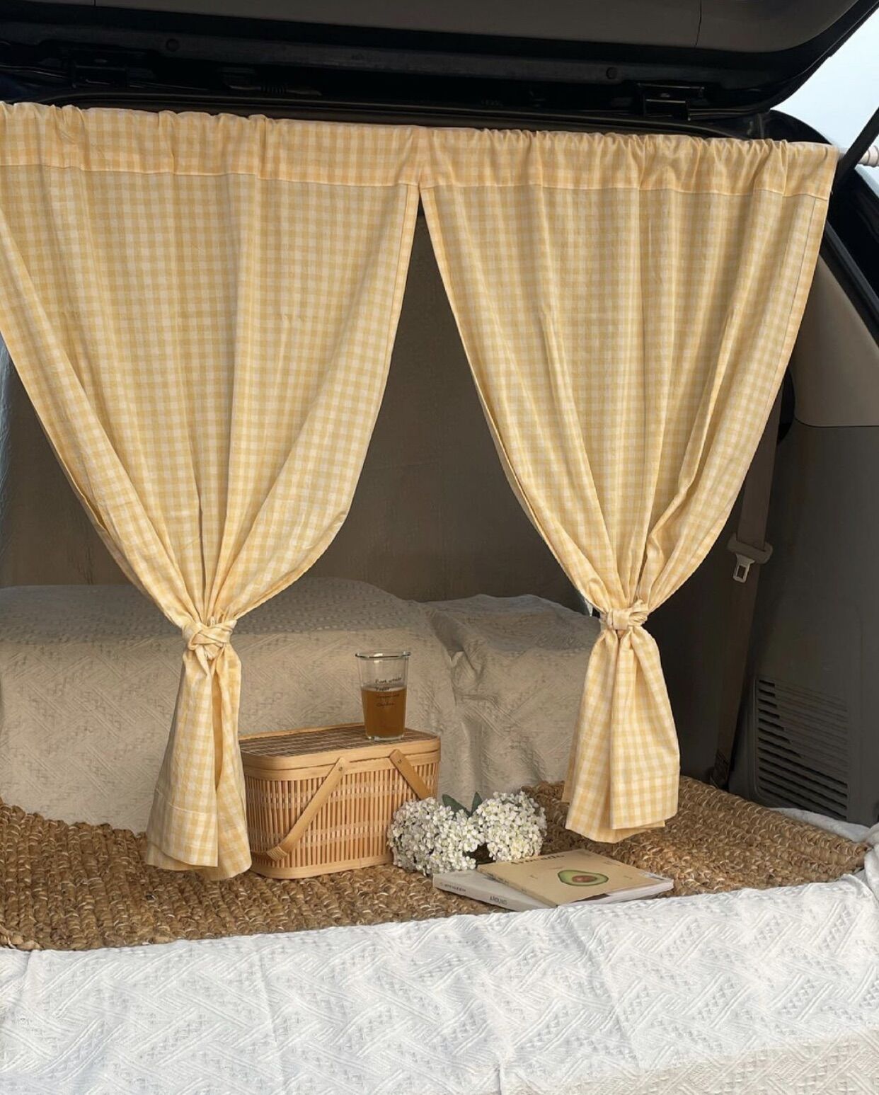 Rèm Cửa Vải Caro Decor Vintage - Rèm Dán / Rèm Treo Thanh