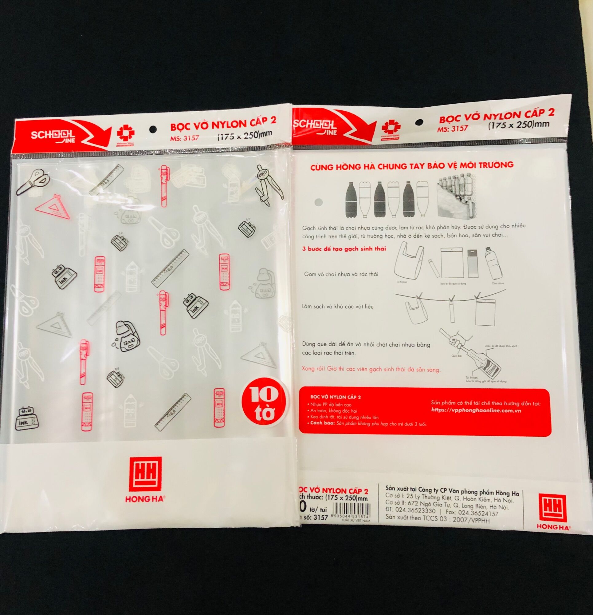 Bọc vở cấp 2( tập 10 chiếc)