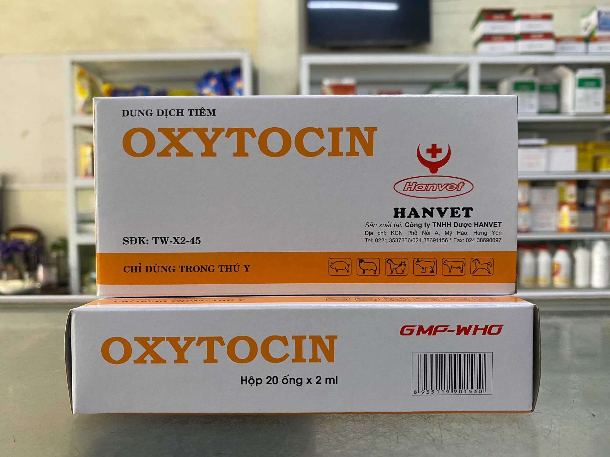 Oxytocin đẻ nhanh tăng tiết sữa kích đẻ cho chó mèo và gia súc