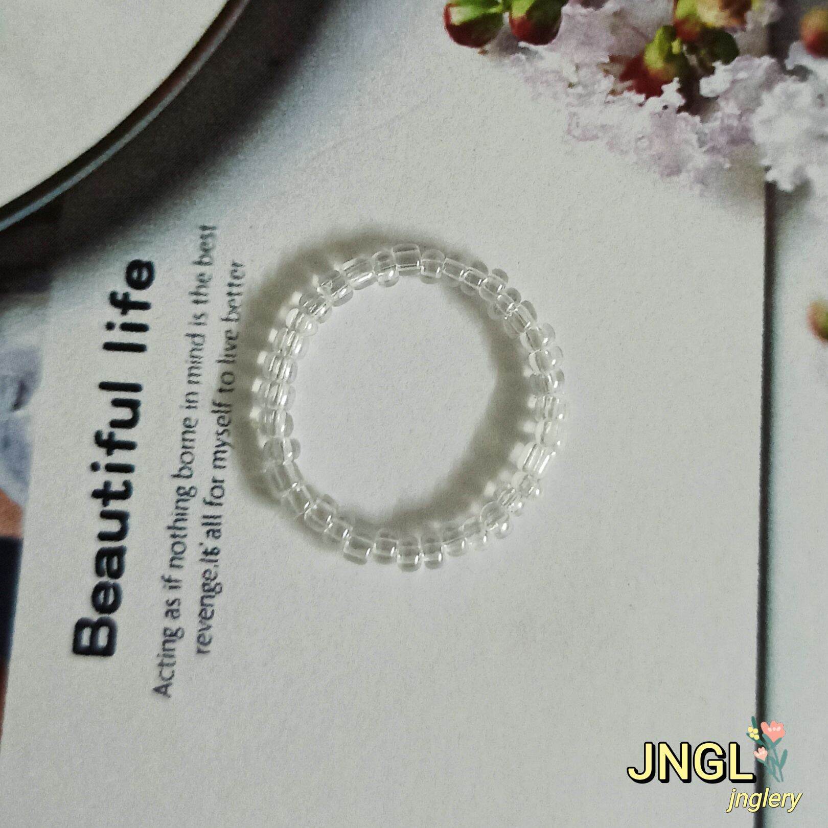 Nhẫn hạt cườm basic theo tông màu nhiều mẫu