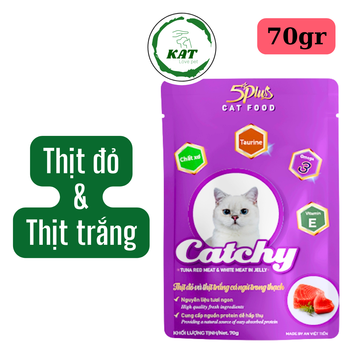 [Gói 70gr] Pate cho mèo CATCHY - Gói 70gr - KAT Love Pets