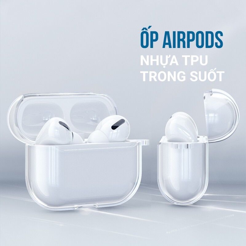 Case Vỏ Bao Airpods Đựng Tai Nghe Airpod 1 2 Nhựa Dẻo Trong Suốt