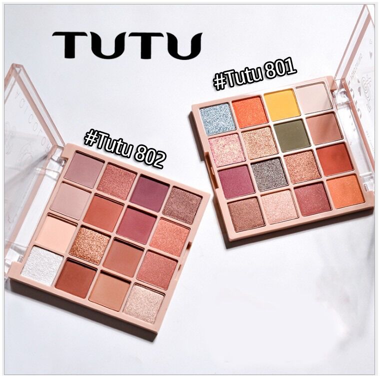 Bảng Phấn Mắt Tutu KAQI vs Baozilan 16 Màu