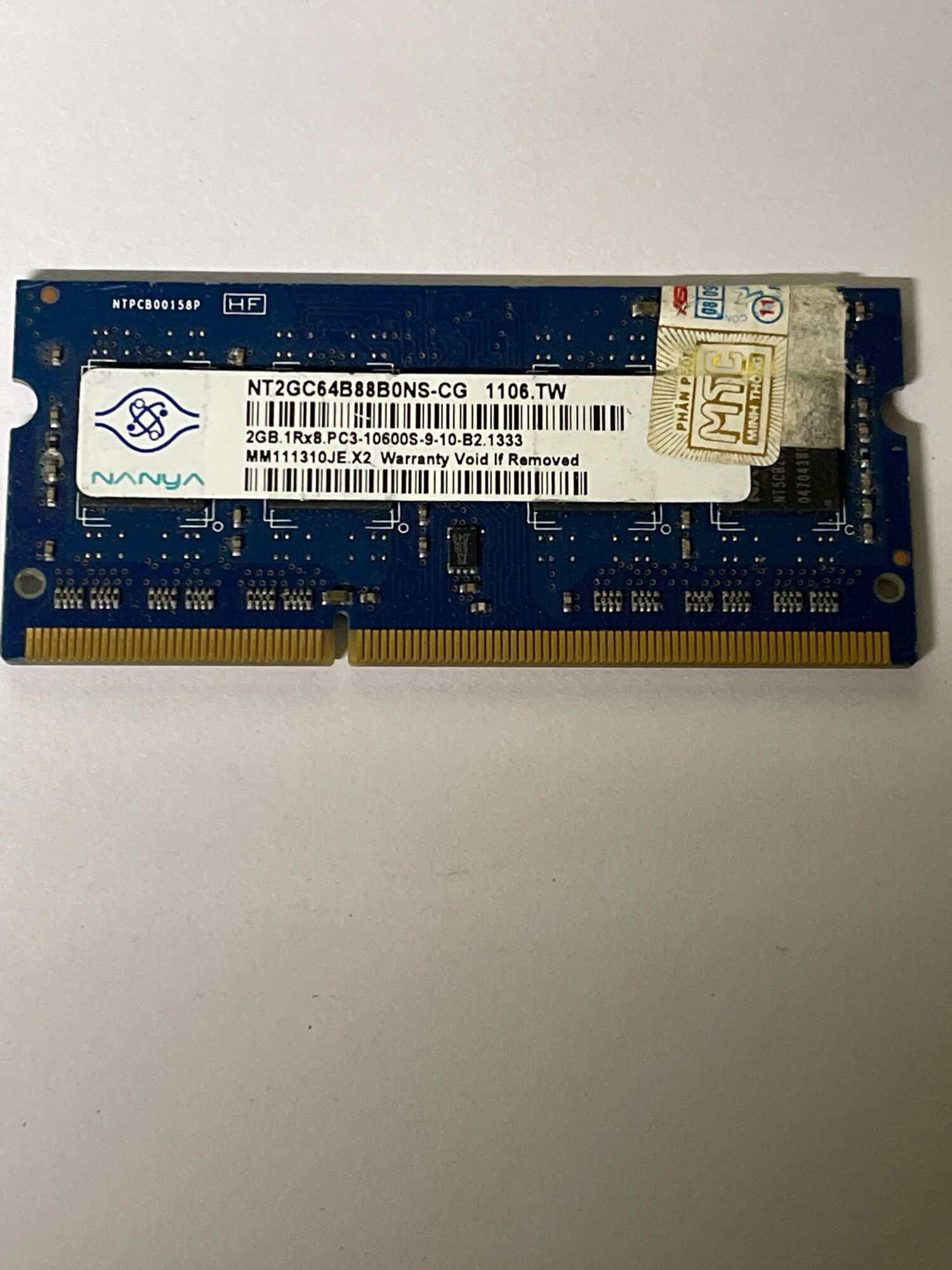 RAM Laptop 2Gb DDR3 cũ tháo máy Bus 10600S