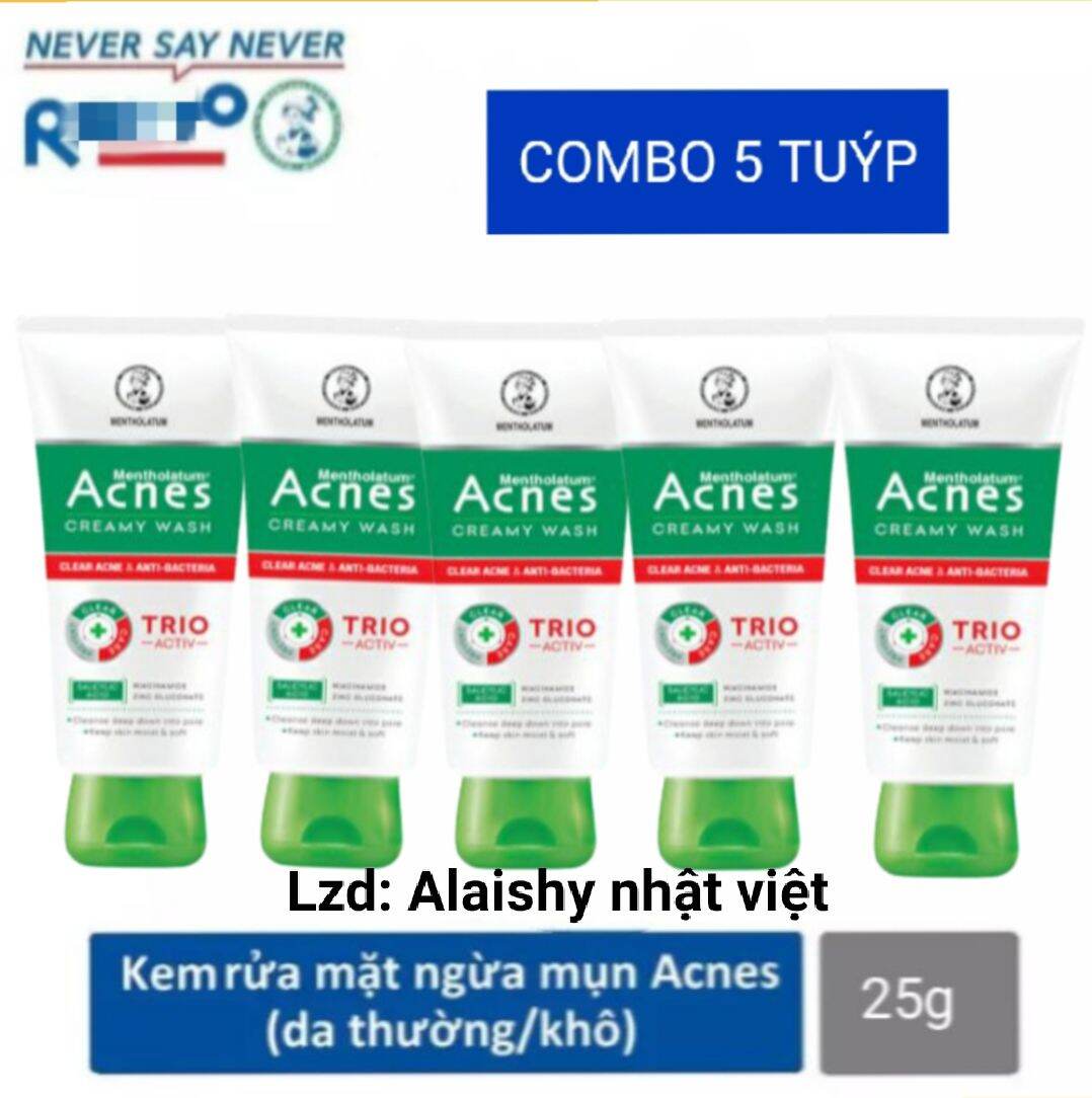 COMBO 5 - Sữa rửa mặt Acnes ngăn ngừa mụn 25 gam/ tuýp