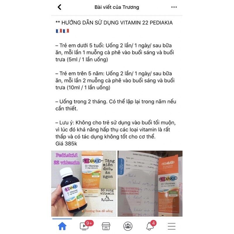 Pediakid 22 Vitamin nội địa Pháp 125ml