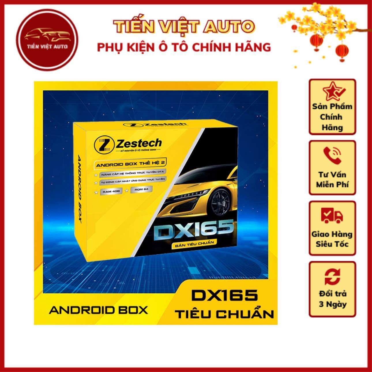Android box zestech dx165 thế hệ 2, model 2024 ram 4gb, rom 64gb