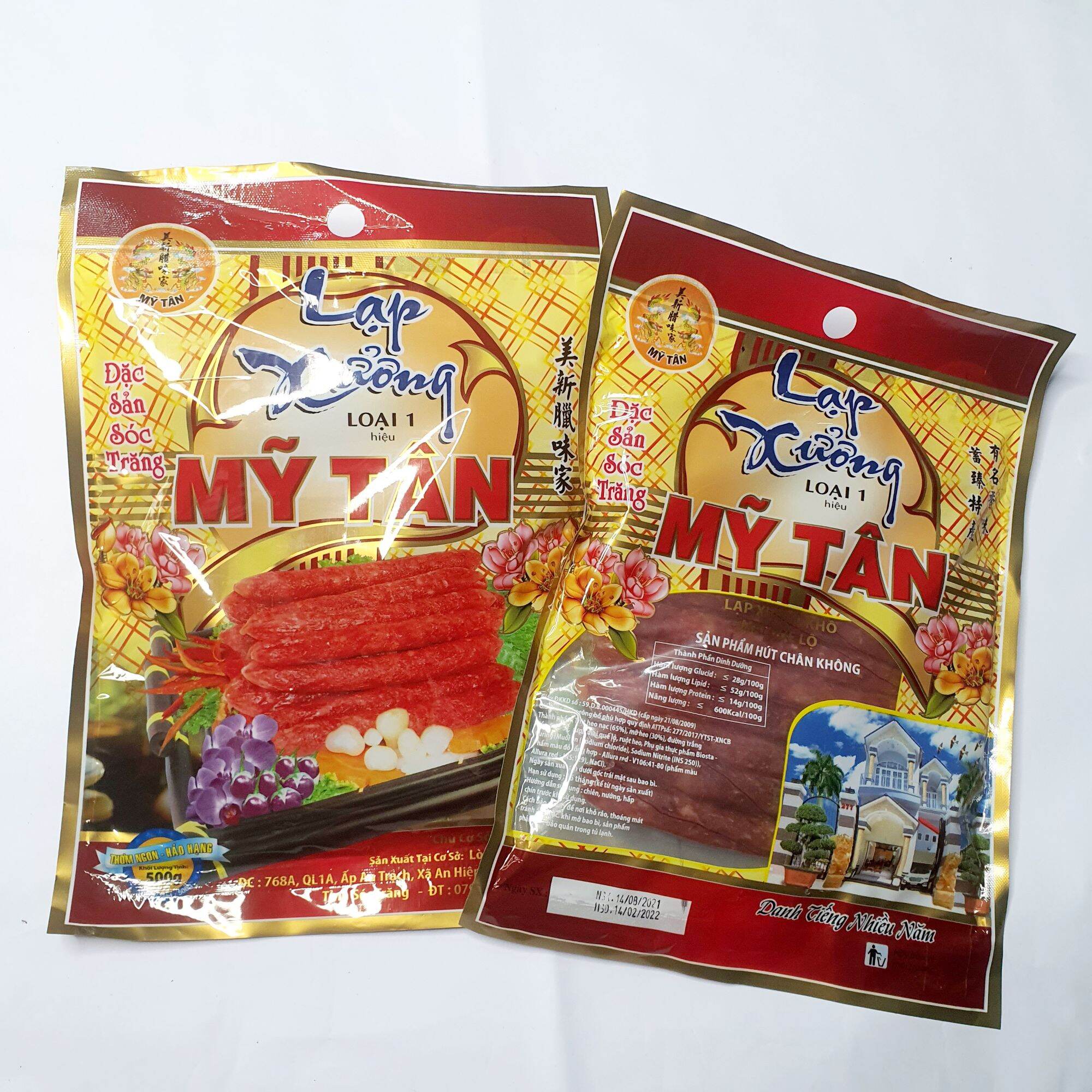 [Gói 500g] Lạp xưởng Mai quế lộ, hiệu Mỹ Tân, ATVSTP