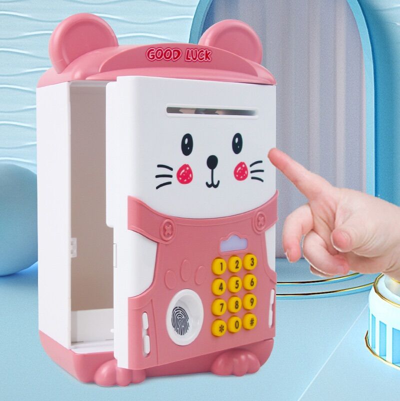 Két sắt mini dấu vân tay hình mèo