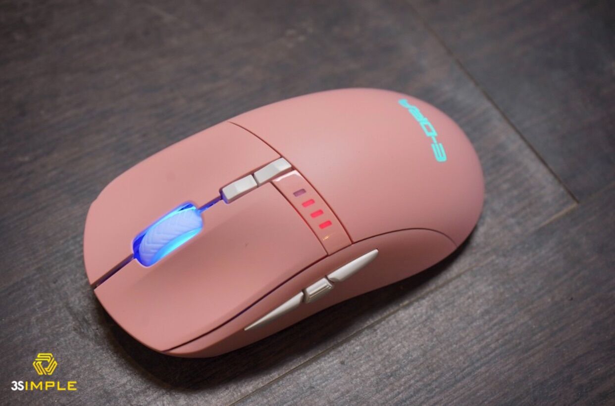 Chuột gaming E-Dra EM620W Wireless đen, hồng