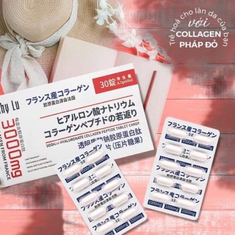 Viên uống collagen cấy trắng huhy lu-nmn 3000mg