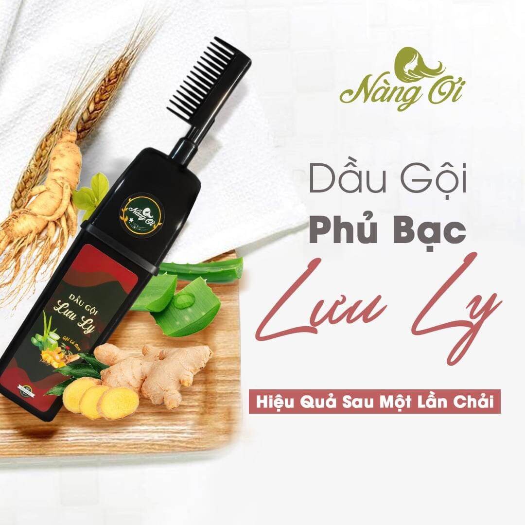 Dầu gội phủ bạc Lưu Ly kích thích mọc tóc 300ml