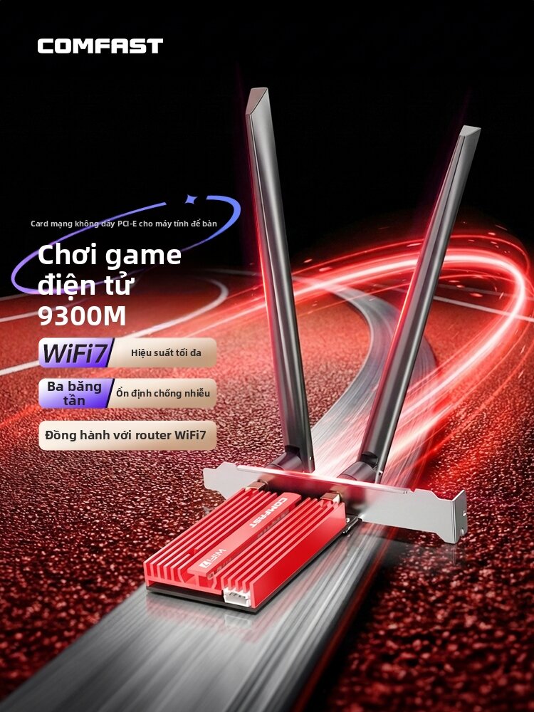 Comfast | WiFi7 Dual-band Tri-band Bluetooth PCIE Wireless Card Giá 2,563,000 Đồng*Miễn phí vận chuyển