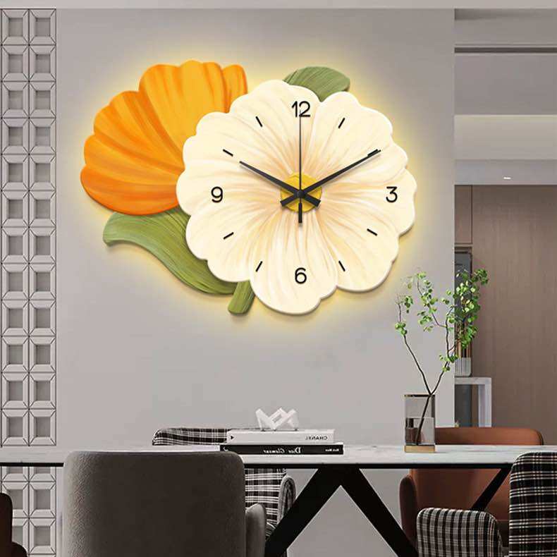Đồng Hồ Treo Tường Tráng Gương Kim Trôi Có Điện Led Có Điều Kiển Từ Xa Với Nhiều Chế Độ Sáng