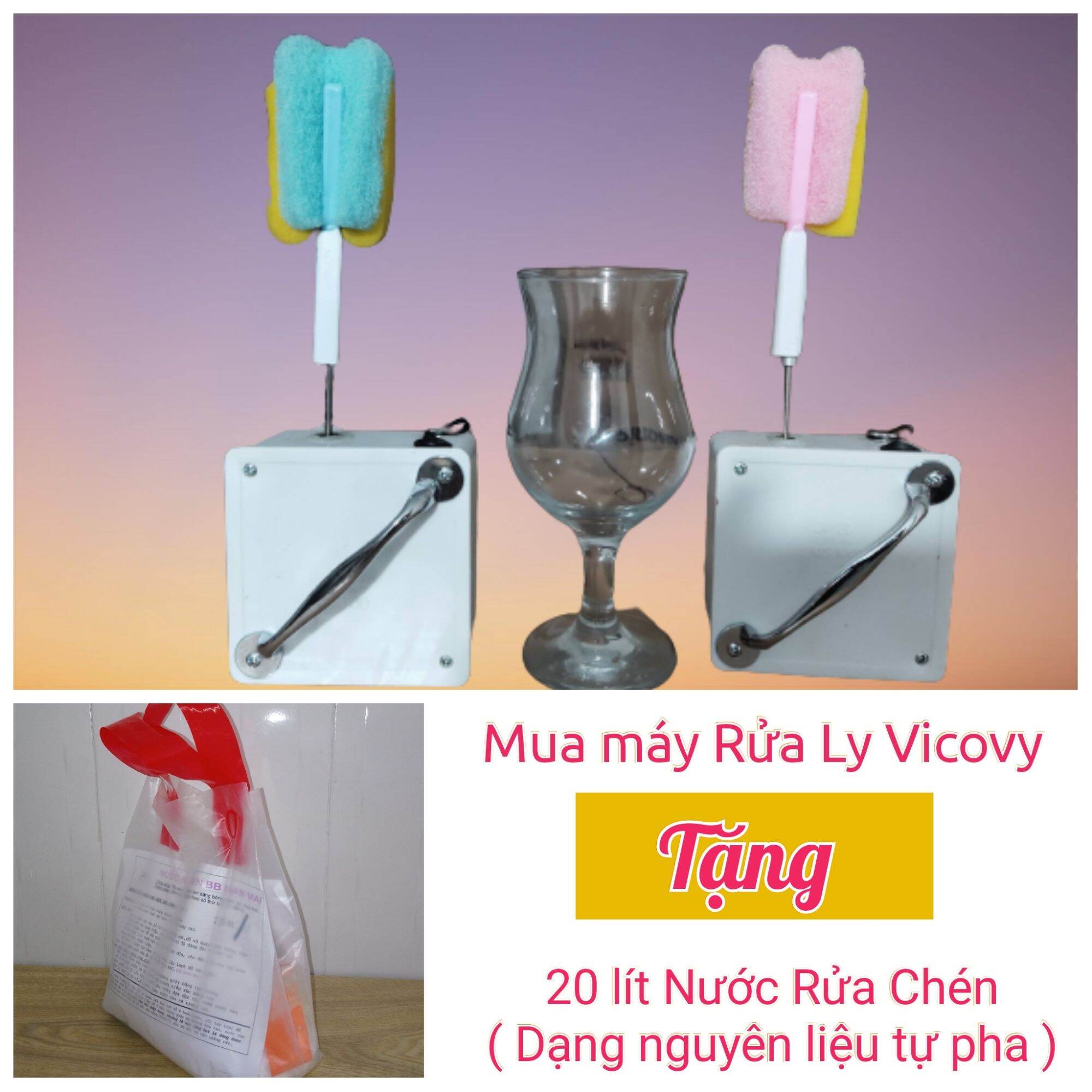 Máy rửa ly mini (tặng 20 lít nước rửa chén)