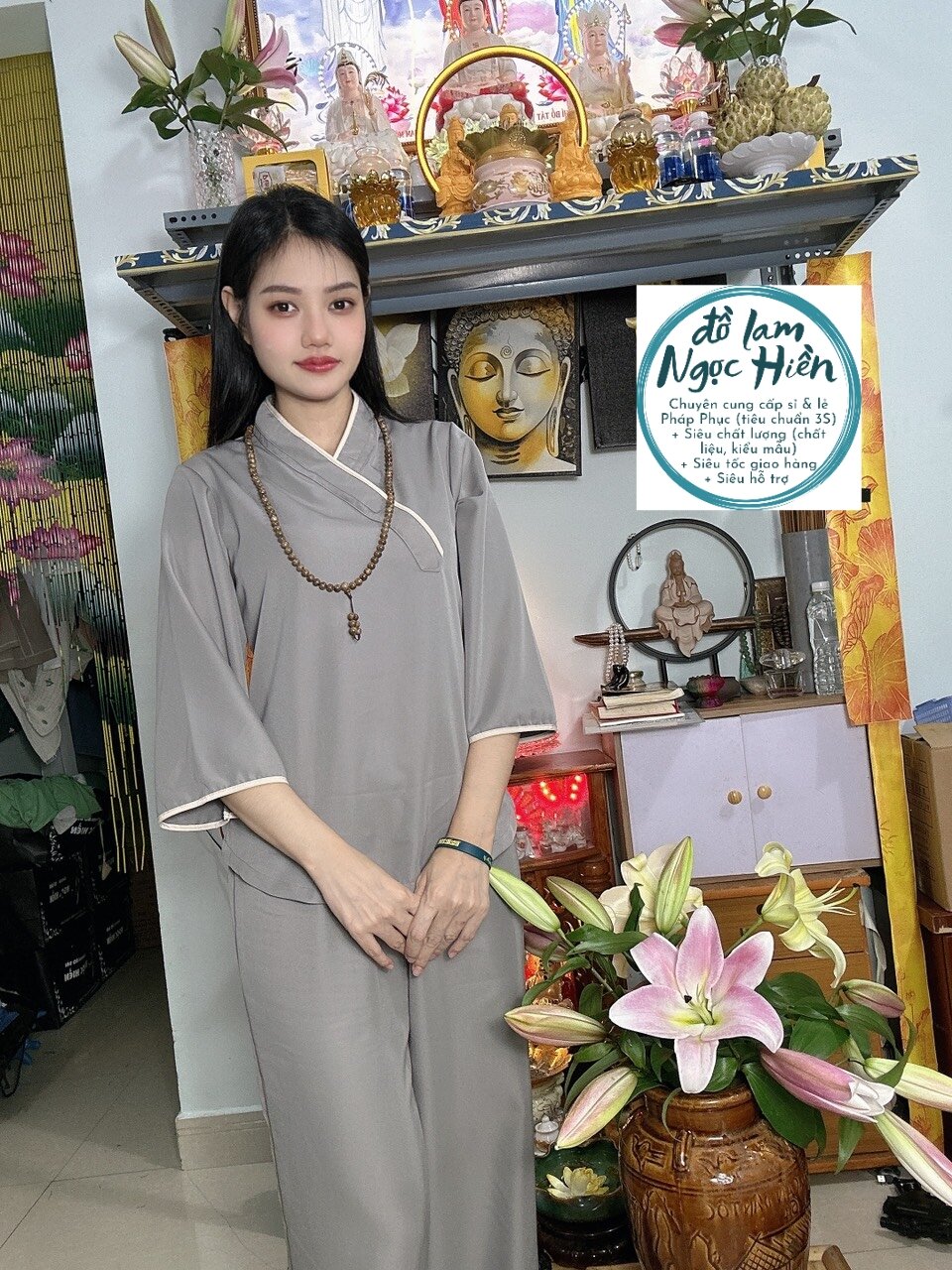 Pháp phục, đồ lam đi chùa nữ mẫu la hán