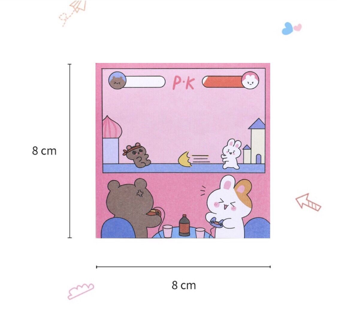 Set 100 tờ giấy note ghi chú hoạt hình