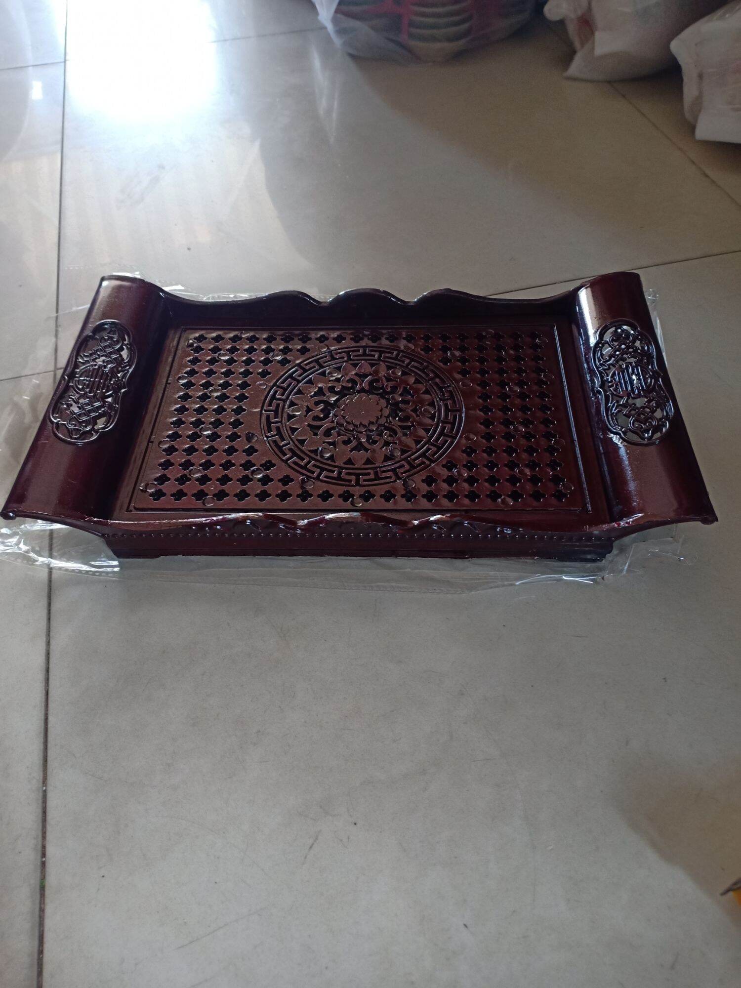 Khay trà nhựa giả gỗ (1c)21_38cm