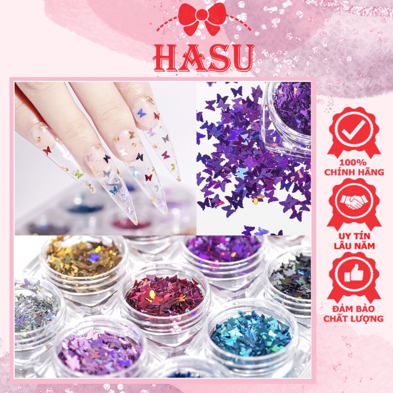 Set nhũ hình buom đắp ẩn sáng lấp lánh 12 hủ