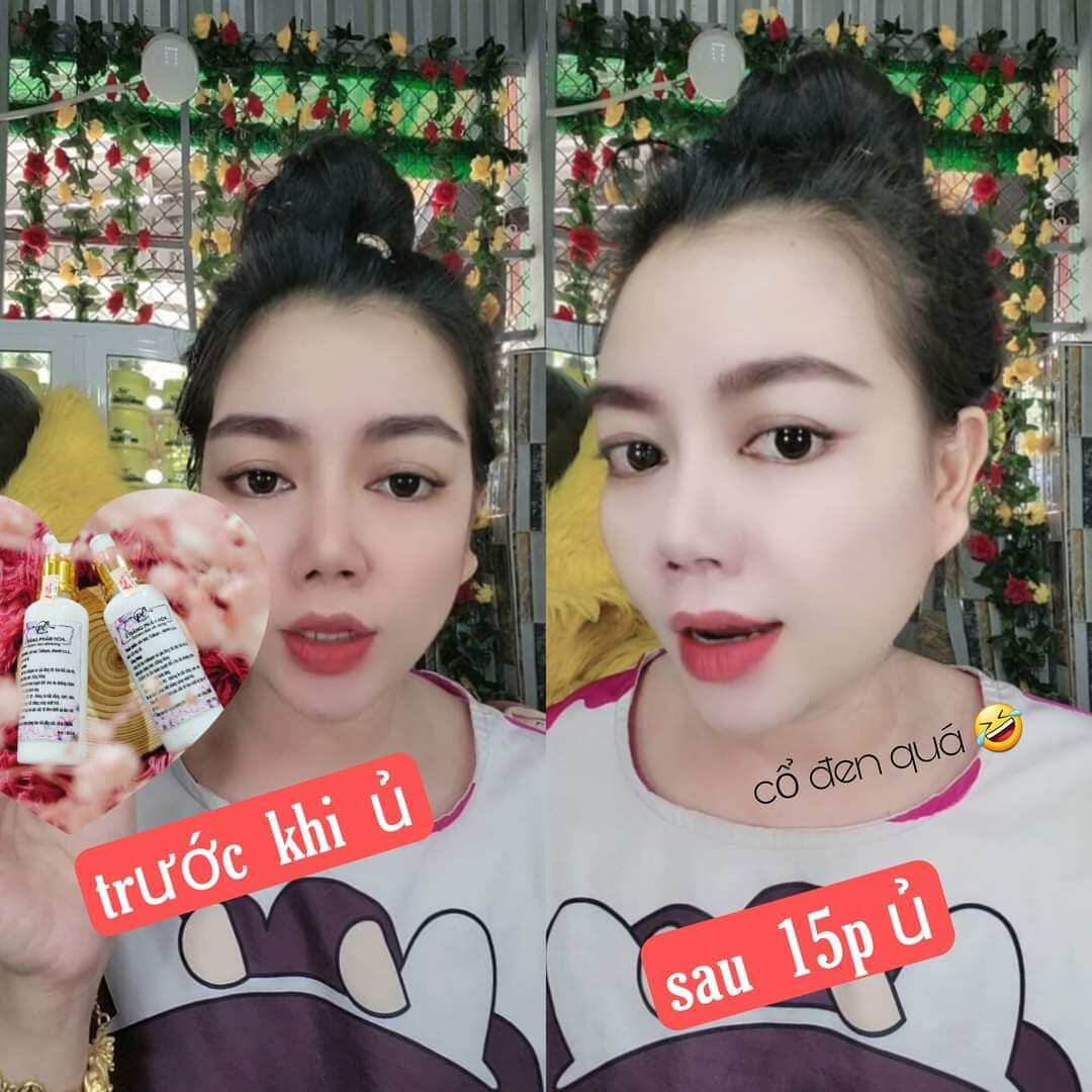 ủ trắng  da mặt phấn hoa.