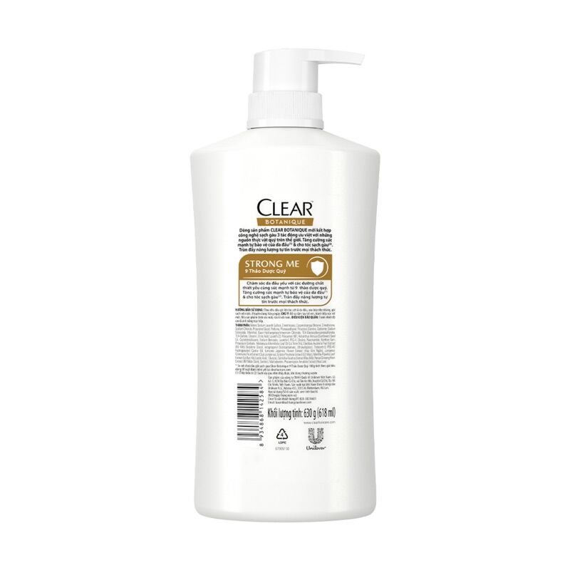 DẦU GỘI CLEAR 9 THẢO DƯỢC QUÝ 630g
