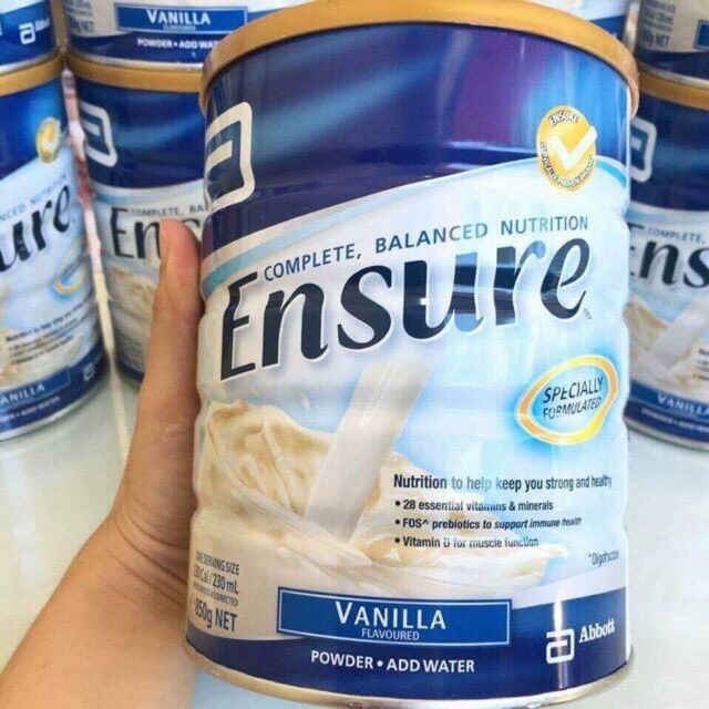 Sữa Ensure Úc 850g hương vani