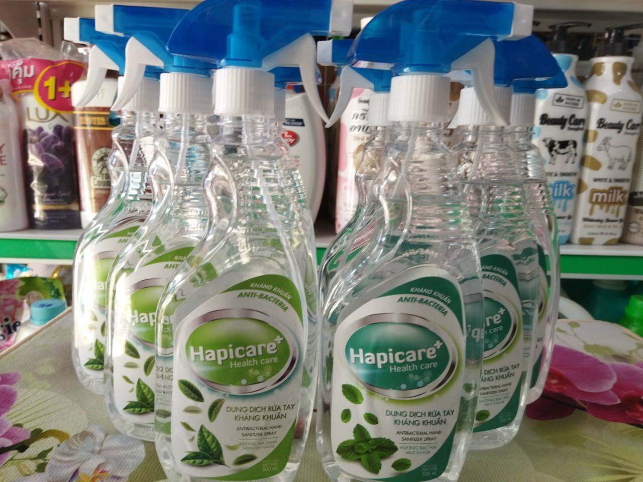 Chai xịt khuẩn HapiCare+  Dung dịch rửa tay sát khuẩn / Nước khử khuẩn / Xịt rửa tay khô 500ml