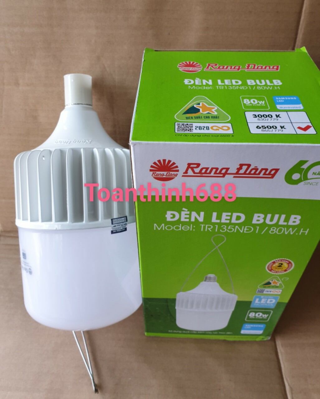[HCM]Bóng đèn Led trụ 80w Rạng Đông sáng trắng