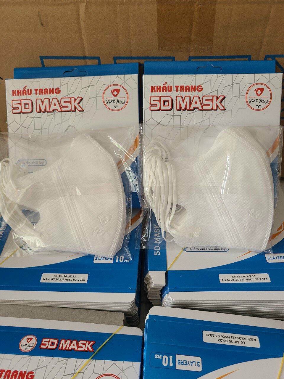 Sỉ 10 hộp khẩu trang 5d mask gồm 100 cái 1 hộp 10 cái
