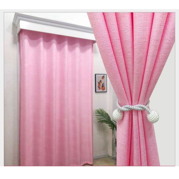 RÈM DÁN CAO CẤP HỌA TIẾT HỒNG VÀ XANH TRƠN