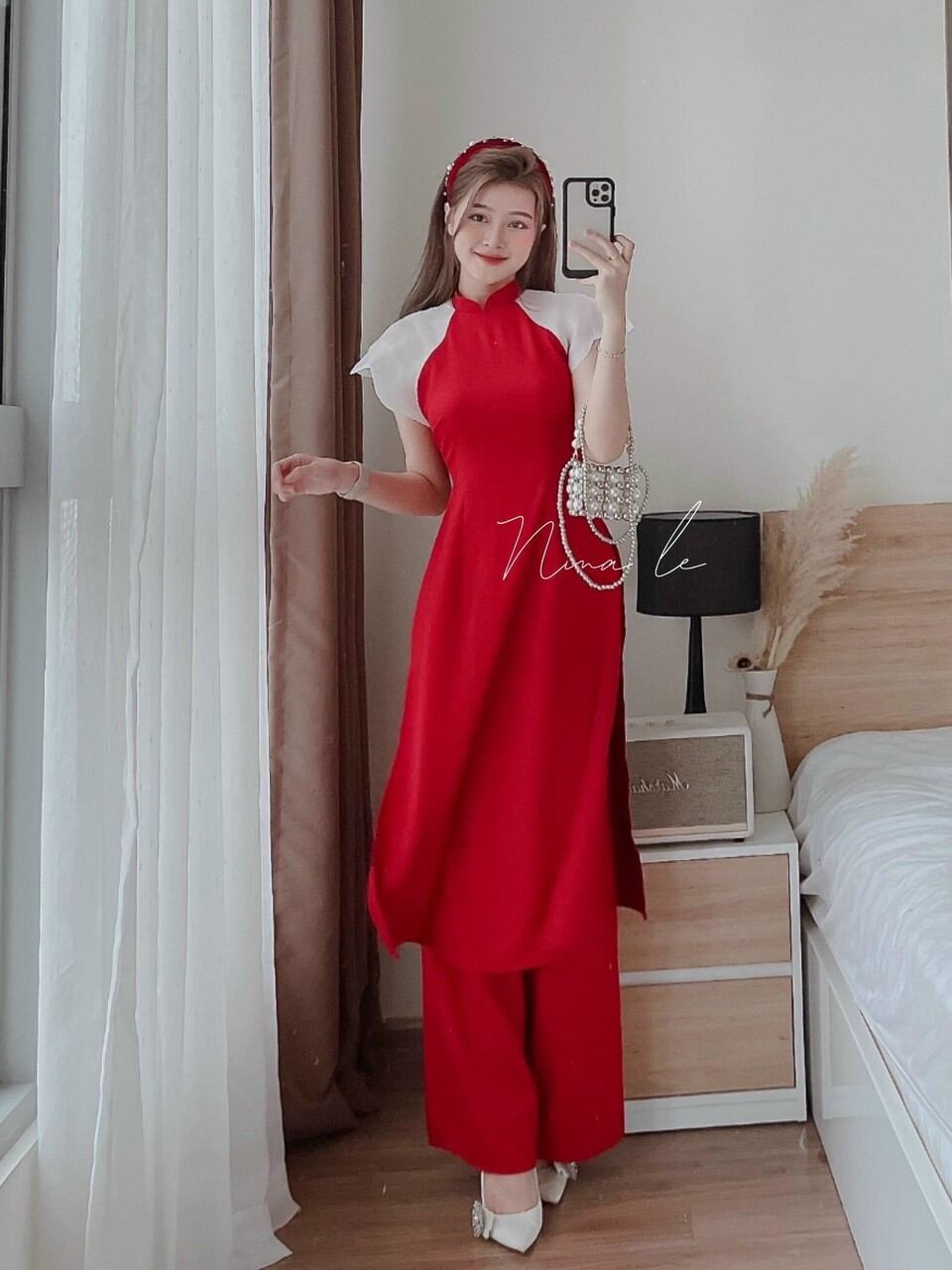 Áo dài cách tân mẫu mới nhất cho nàng 55kg trở lại