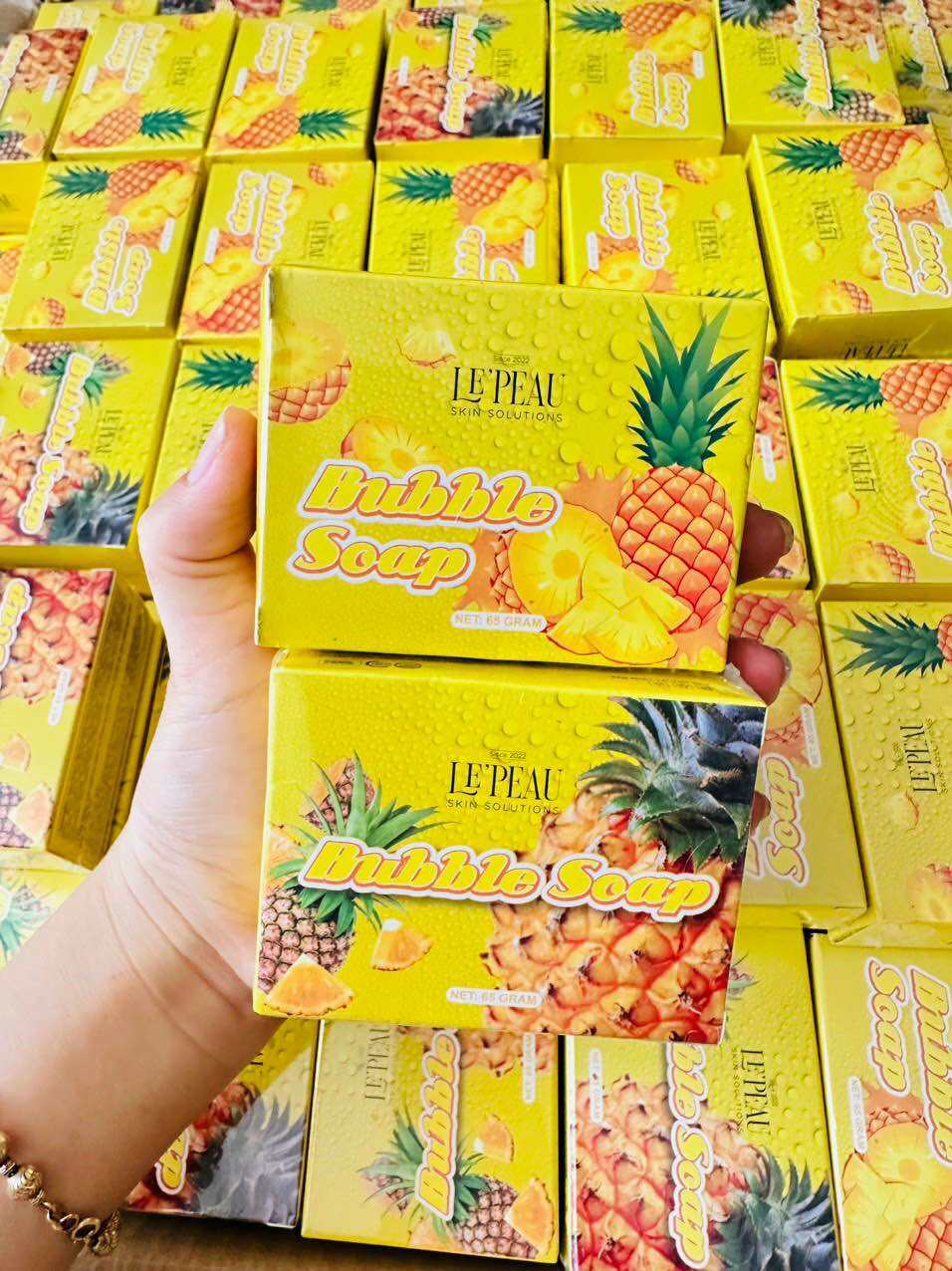 Tắm trắng thơm xà bông tắm trắng body bubble soap gói tắm da da - LEPEAU