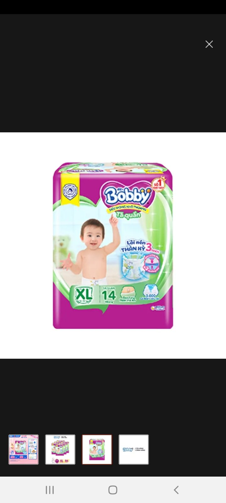 🍁 HCM 🍁Tã / Bỉm quần Bobby đệm lưng thấm mồ hôi siêu mỏng 🌿M18🌿L16🌿XL12🌿 XXL12 🌿(