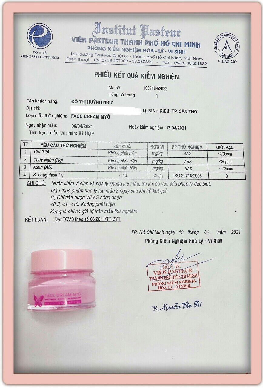 Kem Face  Cream MYÔ dưỡng trắng