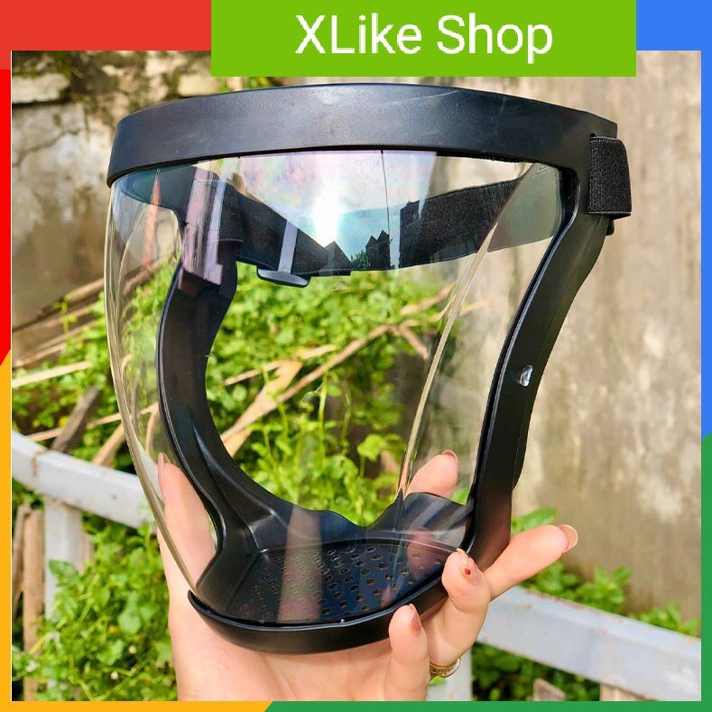 Mặt nạ bảo hộ dùng phun xịt thuốc trừ sâu bằng crylic trong suốt có lỗ thoát khí tiện dụng an toàn