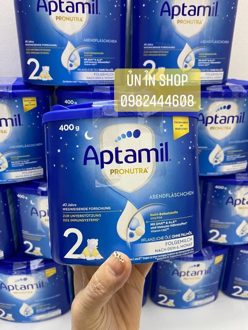Sữa đêm Aptamil Abend cho bé ngủ ngon xuyên đêm - Tím than - 400g