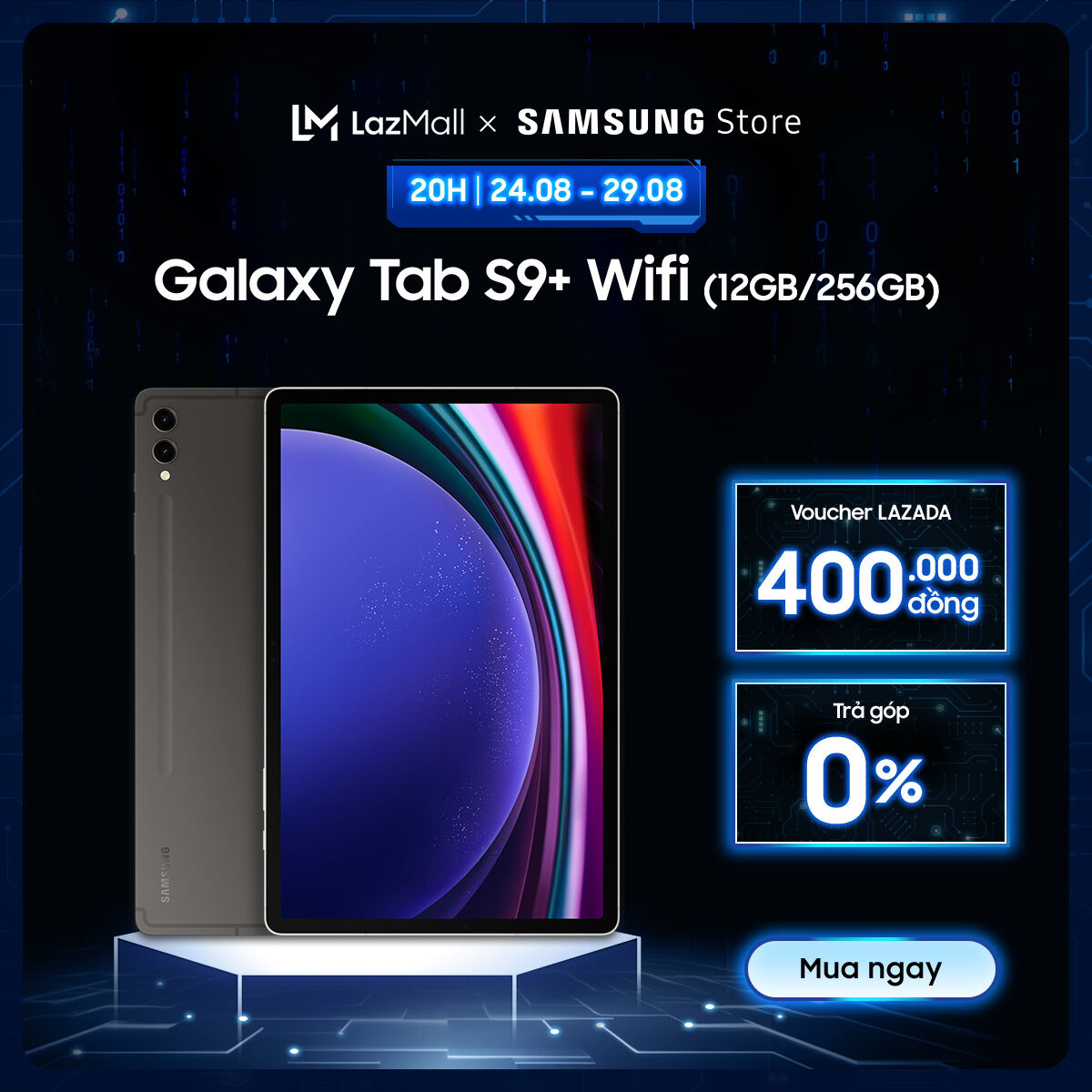 Máy tính bảng samsung galaxy tab s9+ wifi 12gb_256gb