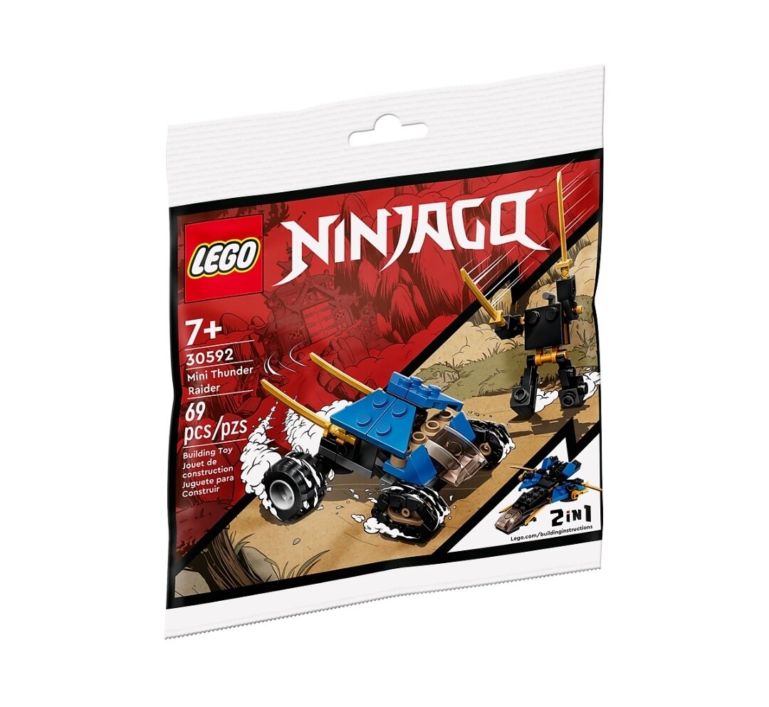 Đồ Chơi LEGO Ninjago 30592 Xe Tăng Sấm Chớp Mini của Jay (Túi Polybag, 69 chi tiết)