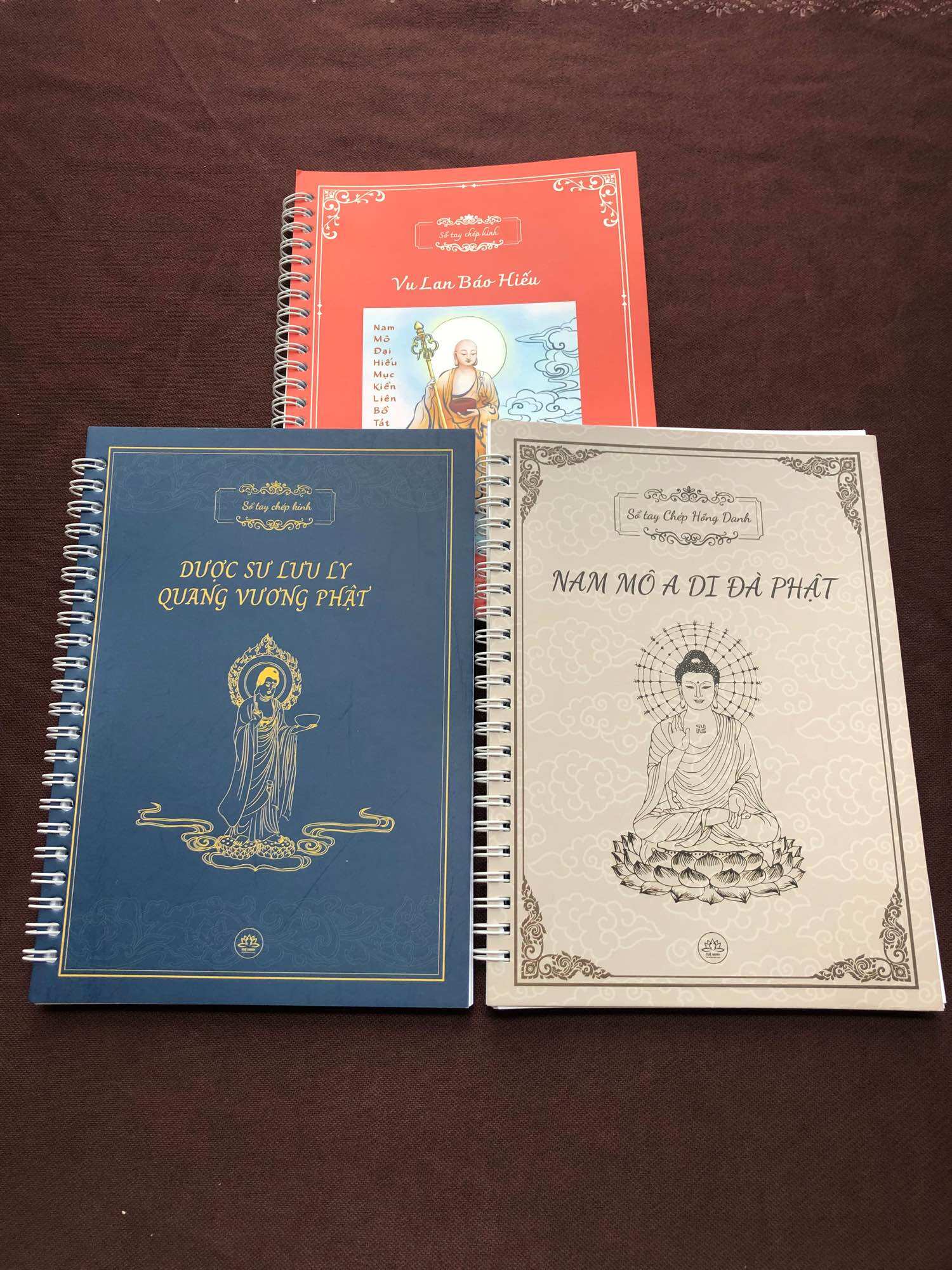 Combo 3 vở chép kinh in mờ dược sư - vu lan - hồng danh